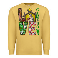 Antique Gold Love Come Down Premium Sweatshirt - CowhideDigitalArt