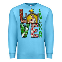 Ocean Blue Love Come Down Premium Sweatshirt - CowhideDigitalArt