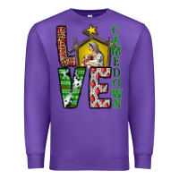 Purple Love Come Down Premium Sweatshirt - CowhideDigitalArt
