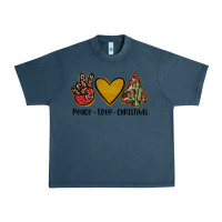 Midnight Navy peace love christmas Urban Heavy Tee - JahusDesignShop