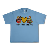Pebble Blue peace love christmas Urban Heavy Tee - JahusDesignShop