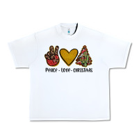 White peace love christmas Urban Heavy Tee - JahusDesignShop