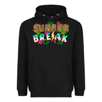 Black Summer Break Heavyweight Hoodie - CowhideDigitalArt