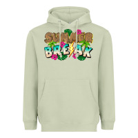 Matcha Summer Break Heavyweight Hoodie - CowhideDigitalArt