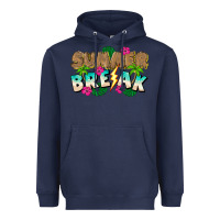 Navy Summer Break Heavyweight Hoodie - CowhideDigitalArt