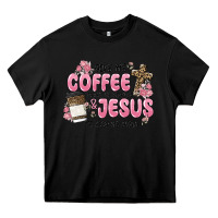 Black give me coffee jesus Heavy Core Tee - MaliasSmallBusiness