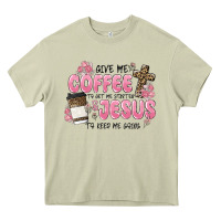 Mossy give me coffee jesus Heavy Core Tee - MaliasSmallBusiness