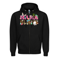 Black Western Mama Bunny Zipper Hoodie - BundleAndBundleShop