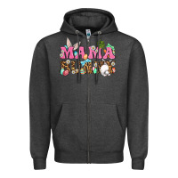 Charcoal Heather Western Mama Bunny Zipper Hoodie - BundleAndBundleShop