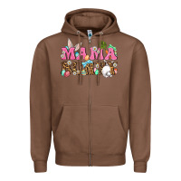 Chestnut Western Mama Bunny Zipper Hoodie - BundleAndBundleShop