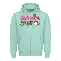 Seafoam Western Mama Bunny Zipper Hoodie - BundleAndBundleShop