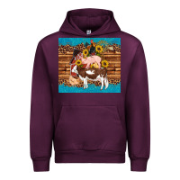 Mauve Wine western farm cow pig rooster chick farm chicken barn Urban Hoodie - Artiststas