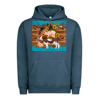 Pigment Midnight Navy western farm cow pig rooster chick farm chicken barn Urban Hoodie - Artiststas