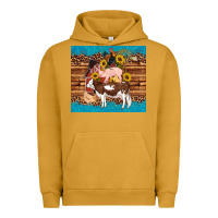 Pigment Peanut Butter western farm cow pig rooster chick farm chicken barn Urban Hoodie - Artiststas