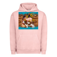 Pigment Salmon western farm cow pig rooster chick farm chicken barn Urban Hoodie - Artiststas