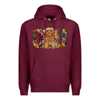 Burgundy toy poodle christmas joy Premium Hoodie - RanaPortraitStore