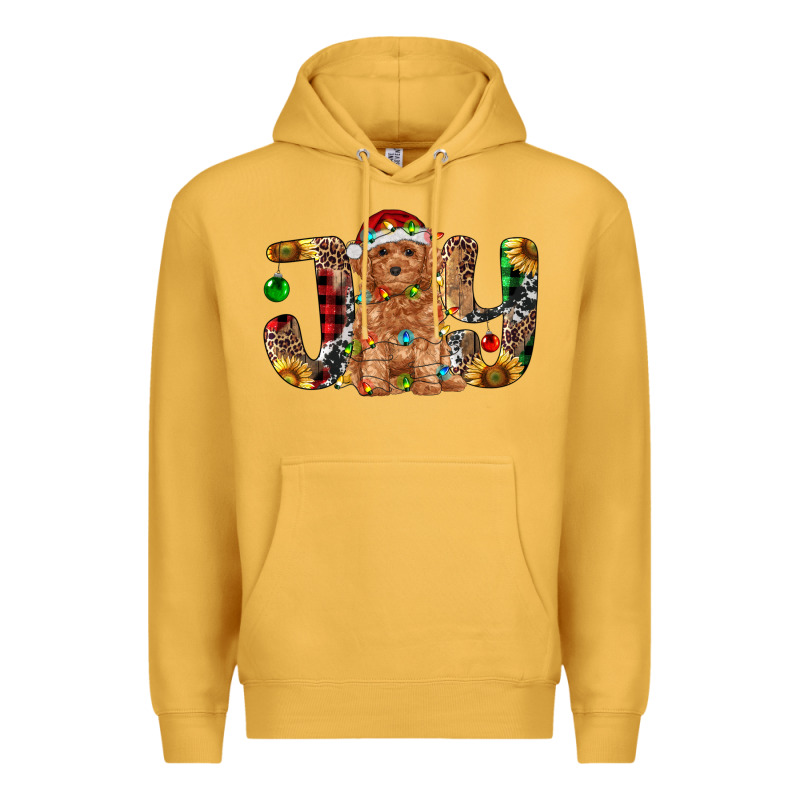 Toy Poodle Christmas Joy Premium Hoodie by RanaPortraitStore | Teevron