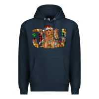Navy toy poodle christmas joy Premium Hoodie - RanaPortraitStore