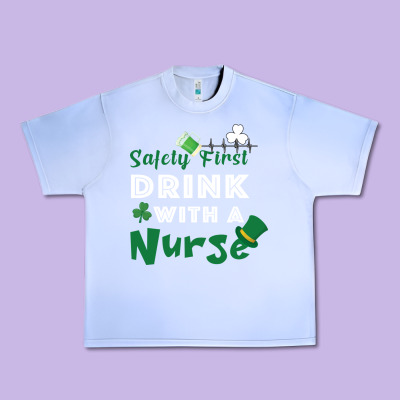 Safety First Drink With A Nurse Urban Heavy Tee Designed By Bettercallsaul