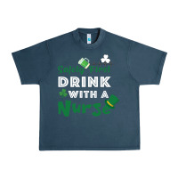 Midnight Navy Safety First Drink With A Nurse Urban Heavy Tee - Bettercallsaul