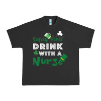 Pigment Black Safety First Drink With A Nurse Urban Heavy Tee - Bettercallsaul