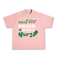 Salmon Safety First Drink With A Nurse Urban Heavy Tee - Bettercallsaul