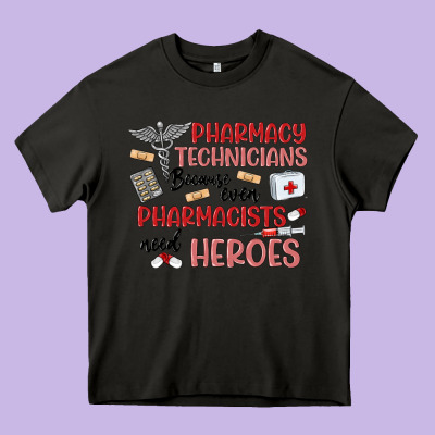 Pharmacy Technicians Heavy Core Tee Designed By Maliassmallbusiness