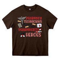 Chocolate Brown pharmacy technicians Heavy Core Tee - MaliasSmallBusiness