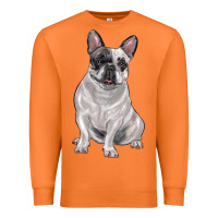 Carrot white black french bulldog Premium Sweatshirt - LillyAllenDesigns