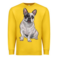 Lemon white black french bulldog Premium Sweatshirt - LillyAllenDesigns