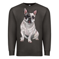 Smoke white black french bulldog Premium Sweatshirt - LillyAllenDesigns