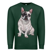 Sports Green white black french bulldog Premium Sweatshirt - LillyAllenDesigns