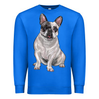 True Royal white black french bulldog Premium Sweatshirt - LillyAllenDesigns
