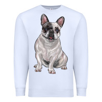 White white black french bulldog Premium Sweatshirt - LillyAllenDesigns