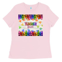 Bubblegum Pink teacher fuel Ladies Tee - NancyCooperArtShop