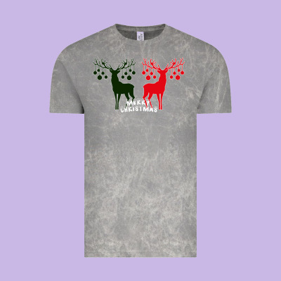 Merry Christmas Reindeer Vintage Tee Designed By Bettercallsaul
