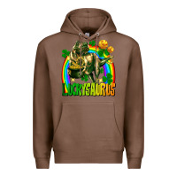 Chestnut luckysaurus St. Patricks Day Premium Hoodie - FaDigitalArtStudio