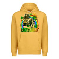 Mustard luckysaurus St. Patricks Day Premium Hoodie - FaDigitalArtStudio