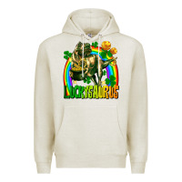 Oatmeal Heather luckysaurus St. Patricks Day Premium Hoodie - FaDigitalArtStudio
