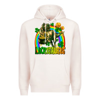Pale Pink luckysaurus St. Patricks Day Premium Hoodie - FaDigitalArtStudio