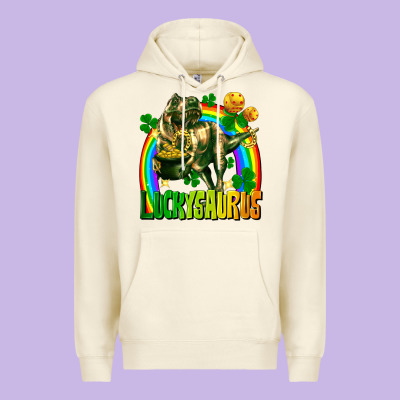 Luckysaurus St. Patricks Day Premium Hoodie Designed By Fadigitalartstudio