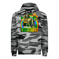 Slate Camo luckysaurus St. Patricks Day Premium Hoodie - FaDigitalArtStudio