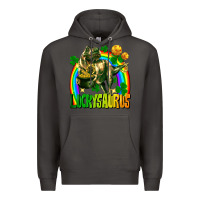 Smoke luckysaurus St. Patricks Day Premium Hoodie - FaDigitalArtStudio