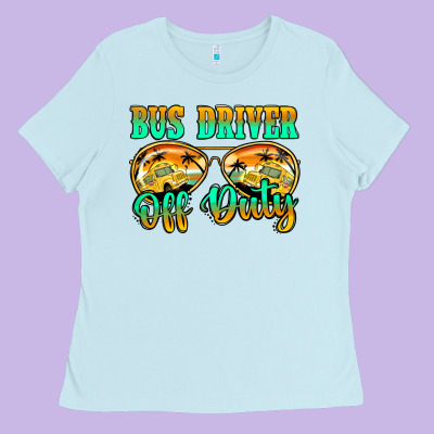 Bus Driver Off Duty Ladies Tee Designed By Jasminsmagicworld
