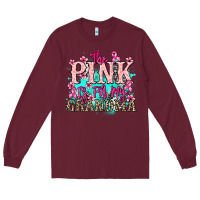 Burgundy The pink is for my Grandma Cancer Awareness Long Sleeve Tee - HowdyJamesFarm