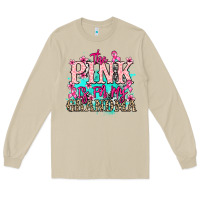 Mushroom The pink is for my Grandma Cancer Awareness Long Sleeve Tee - HowdyJamesFarm