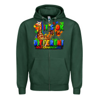 Sports Green it's ok to be different autism awareness Zipper Hoodie - FaDigitalArtStudio