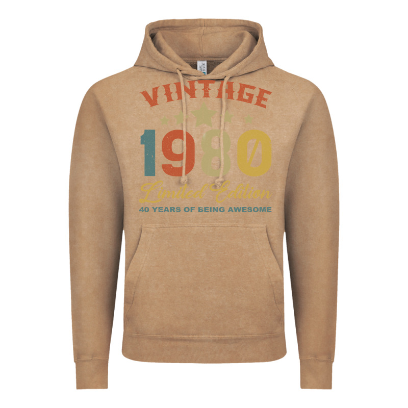 Vintage 1980 Clothes 40 Years Old Retro 40th Birthday Vintage Hoodie by Bettercallsaul | Teevron
