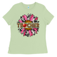 Matcha western teacher sunflower Ladies Tee - NancyCooperArtShop