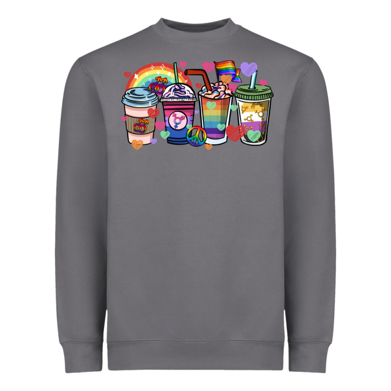 Lgbtq Coffee Cups Heavyweight Sweatshirt by HowdyJamesFarm | Teevron